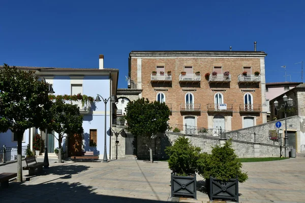 Πλατεία Της Πόλης Savignano Irpino Ένα Από Πιο Όμορφα Χωριά — Φωτογραφία Αρχείου
