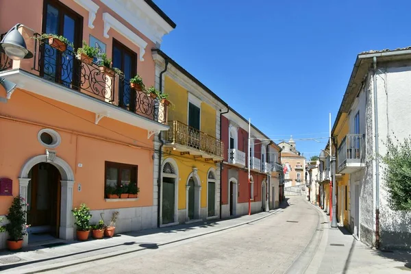 Small Street Old Houses Savignano Irpino One Most Beautiful Villages — Stok fotoğraf