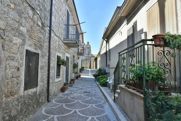 Narrow Street Old Houses Greci Village Campania Region Italy - Stock-foto