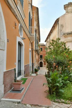 A narrow street in Sant'Agata de 'Goti, a medieval village in the province of Benevento in Campania, Italy.