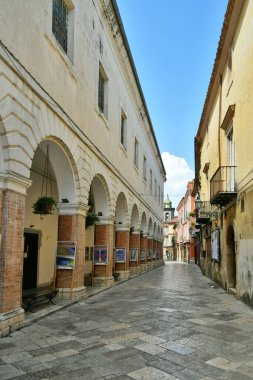 A narrow street in Sant'Agata de 'Goti, a medieval village in the province of Benevento in Campania, Italy.