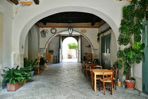 Narrow Street Sant Agata Goti Medieval Village Province Benevento Campania — ストック写真