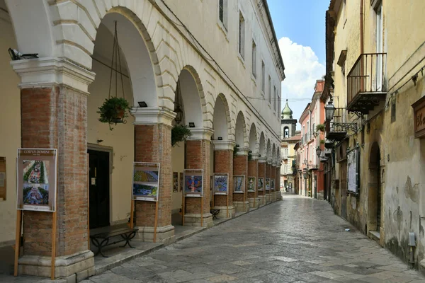 A narrow street in Sant'Agata de 'Goti, a medieval village in the province of Benevento in Campania, Italy.