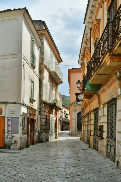 Narrow Street Sant Agata Goti Medieval Village Province Benevento Campania — Foto Stock