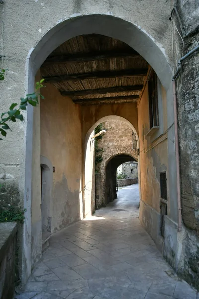 Narrow Street Sant Agata Goti Medieval Village Province Benevento Campania — Zdjęcie stockowe