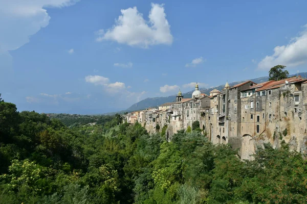 Panoramic View Sant Agata Goti Medieval Village Province Avellino Campania — Stok fotoğraf