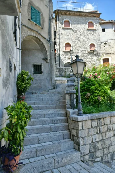 Narrow Street Cusano Mutri Medieval Village Province Benevento Campania Italy — 图库照片