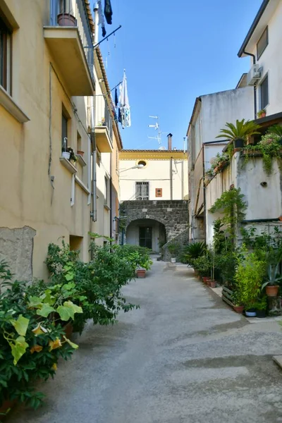 Narrow Street Castelvenere Medieval Village Province Avellino Campania Italy — Stockfoto