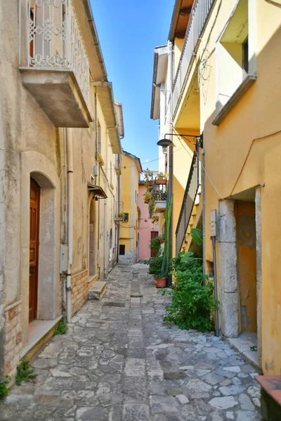 Narrow Street Castelvenere Medieval Village Province Avellino Campania Italy — Zdjęcie stockowe