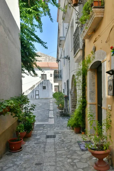 Narrow Street Castelvenere Medieval Village Province Avellino Campania Italy — Fotografia de Stock