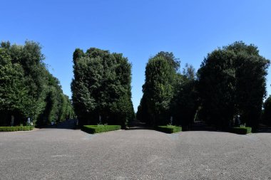 View of Capodimonte public park in Naples, Italy.