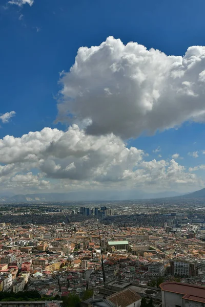 Panoramic View City Naples Walls Saint Elmo Castle Italy — ストック写真