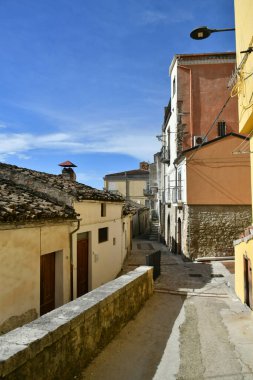 A narrow street in Calitri, a picturesque village in the province of Avellino in Campania, Italy.