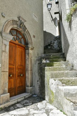 The door of an old house in Castelgrande, a rural village in the province of Potenza in Basilicata, Italy.