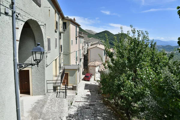 Narrow Street Castelgrande Rural Village Province Potenza Basilicata Italy — Fotografia de Stock