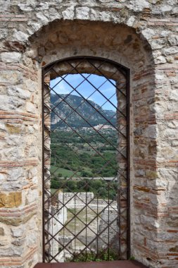 Panoramic view from the castle of Quaglietta, a medieval village in the province of Salerno in Italy.