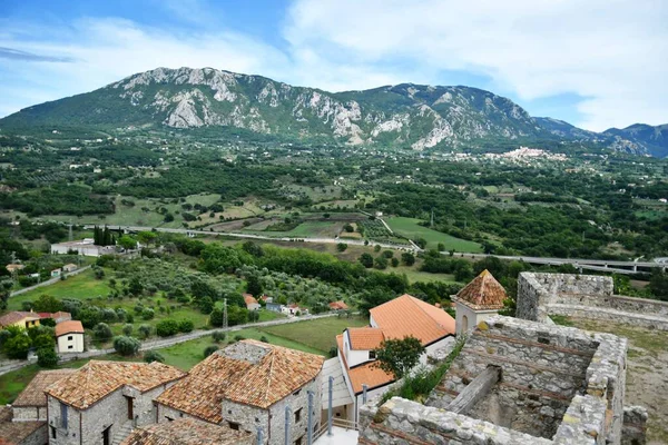 Panoramic View Castle Quaglietta Medieval Village Province Salerno Italy — 图库照片