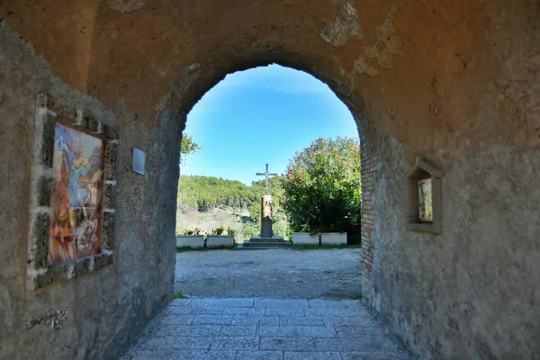 Una Calle Estrecha Caserta Casco Antiguo Campania Italia — Foto de Stock