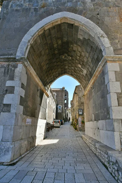 Una Calle Estrecha Caserta Casco Antiguo Campania Italia — Foto de Stock