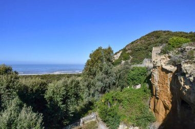 Napoli, İtalya yakınlarındaki Cuma arkeoloji parkından manzara.