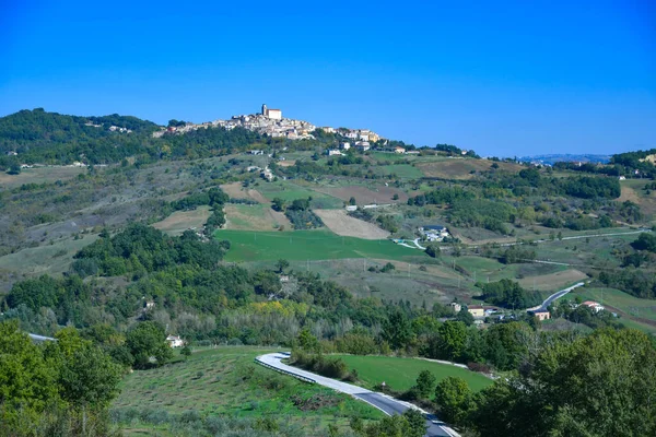 View Valley Village Oratino Italian Town Molise — Stock Photo, Image