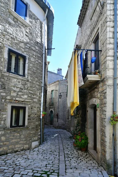 Une Rue Étroite Entre Les Vieilles Maisons Pierre Oratino Village — Photo