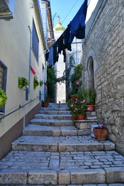 Narrow Street Old Stone Houses Oratino Medieval Village Molise Region — Stock Photo, Image