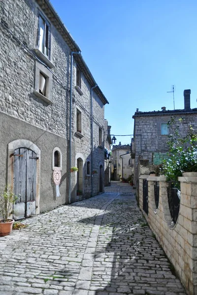 Une Rue Étroite Entre Les Vieilles Maisons Pierre Oratino Village — Photo