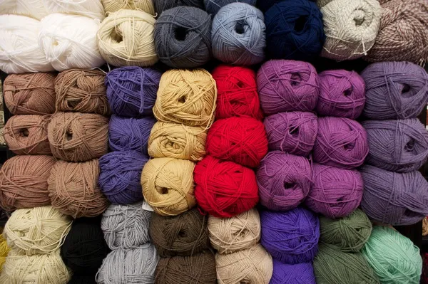 Knitting wool balls — Stock Photo, Image