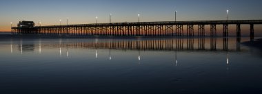 Newport beach pier panorama