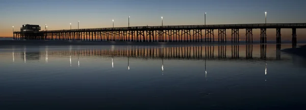 Newport praia pier panorama — Fotografia de Stock