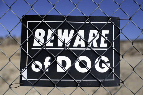 Beware of dog sign — Stock Photo, Image