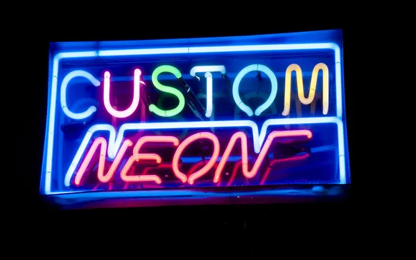 Custom neon sign — Stock Photo, Image