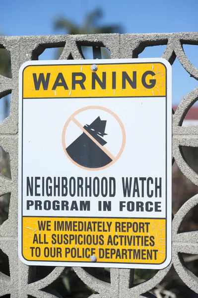 Sąsiedztwo zegarek znak — Zdjęcie stockowe