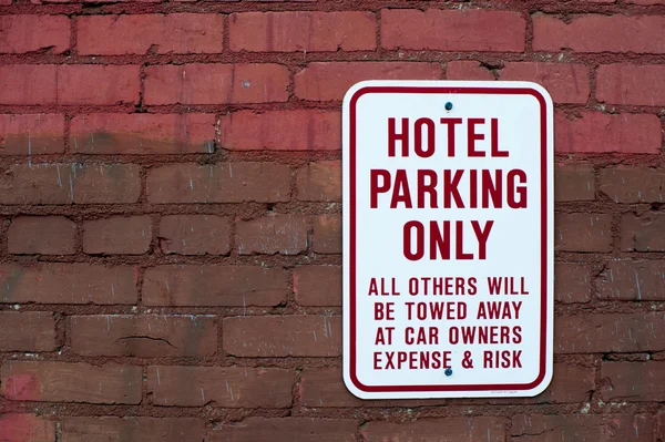 Hotel parkovací značka Stock Snímky