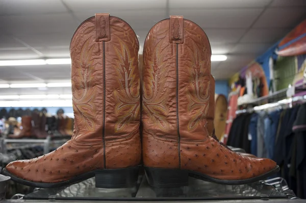 Vintage cowboy laarzen Stockfoto