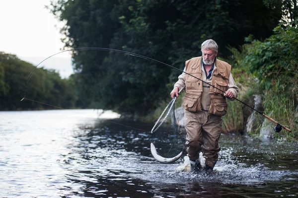 Pescador de salmão — Fotografia de Stock