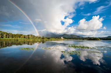Killarney rainbow reflection clipart
