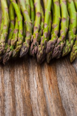 Asparagus on wood