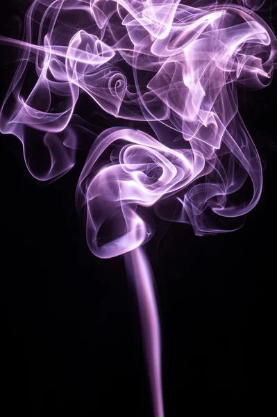 Radiant orchard smoke on black background — Stock Photo, Image