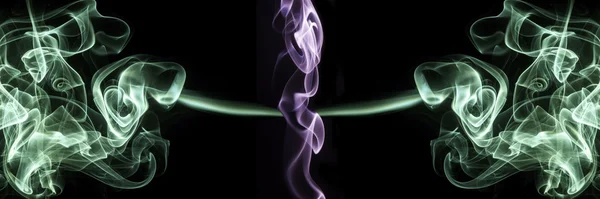 Abstract purple and green smoke background — Stock Photo, Image