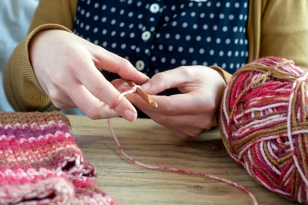 Crochet knitting — Stock Photo, Image