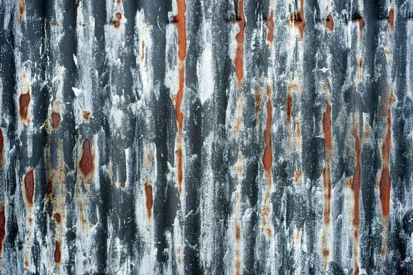 Rusty grey corrugated iron abstract — Stock Photo, Image