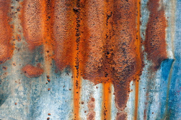 Rusty corrugated iron abstract