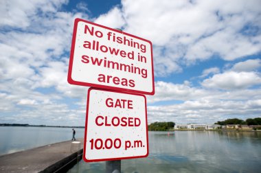 alan işareti Yüzme izin yok balıkçılık