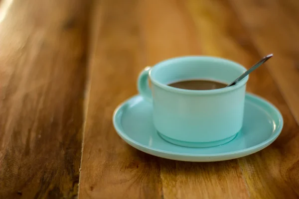 Glass coffee table top wooden brown. — Stock Photo, Image