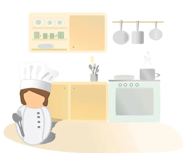 Icône de cuisinière . — Image vectorielle