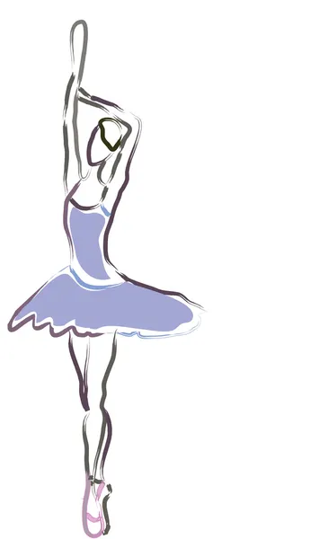 Ballerina silhouette — Stock Vector