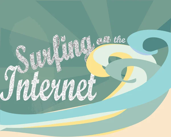 Surfing pe Internet. Conceptul E-business — Vector de stoc