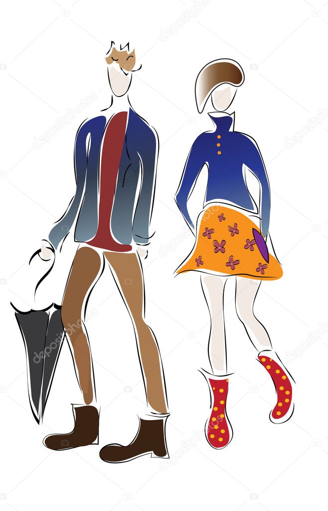 Illustration Of A Boy And A Girl Stock Vector Image By C Aleksad Illustration Of A Boy And A Girl Stock Vector Image By C Aleksad